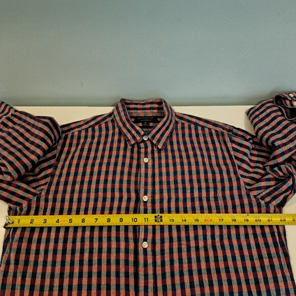 Banana Republic Men's Medium Linen Standard Fit Long Sleeve Button Down Shirt - Picture 10 of 14